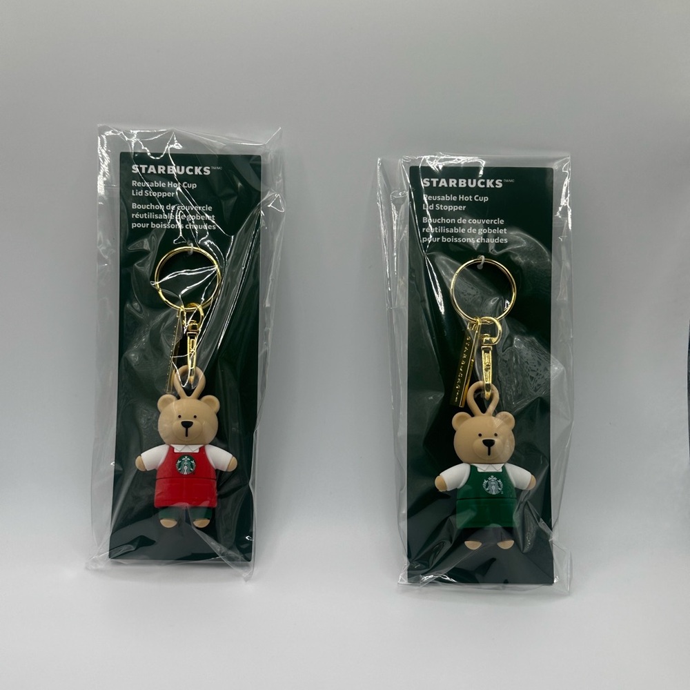 2025 Starbucks Christmas Barista Bear Hot Cup Lid Stopper